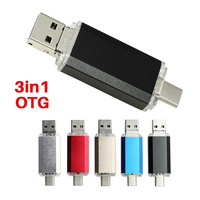 Harga Grosir Flash Disk Multi-fungsi Custom 3in1 OTG 2.0 Pen Drive 64gb Flashdisk 64gb 32gb 16gb 8gb Flashdrive Pan Drive