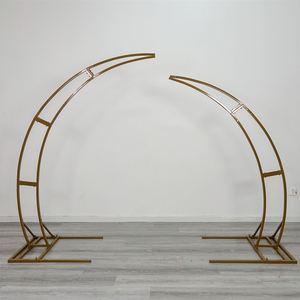 Arco de Flores Dorado Moderno para Bodas, Soporte de Metal para Fondo de Escenario, Artículos para Fiestas al Aire Libre - Product Image 1