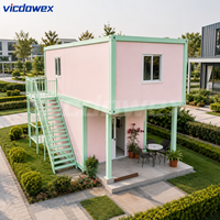 VICDOWEX Maison Conteneur Moderne Préfabriquée Modulaire Portable Bureaux Isolés Résistants aux Tremblements de Terre Panneaux Sandwich