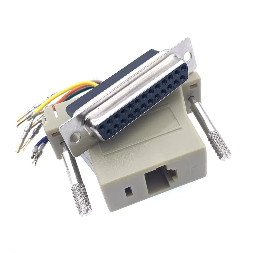 DB9 VGA15 DB25 남성/여성 9 15 25PIN 직렬 포트 커넥터에 RJ45 케이블 어댑터 D-SUB 컴퓨터 용 어댑터 연장 커넥터