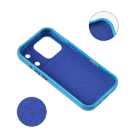 Étui de téléphone de luxe en cuir texturé rose poudré avec protection intégrale, design gaufré, antichoc magnétique pour 18 Pro