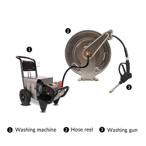 รอกเก็บสายยางอัตโนมัติแบบยืดหดได้ SPS 5000 PSI 50 ฟุต 3/8 นิ้ว  ทำจากสแตนเลส 304 - Product Image 4