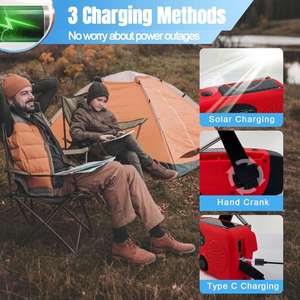 Kit de survie d'urgence, lampe torche multibandes, radio météo à manivelle solaire - Product Image 3