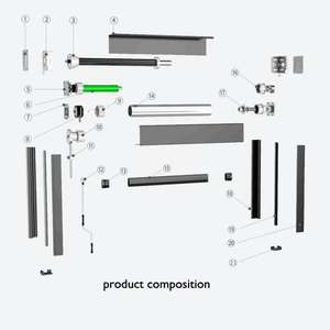 Barato automático de doble capa 100% tela de poliéster tela opaca Smart Home persianas enrollables <span class=keywords><strong>para</strong></span> la habitación de los niños - Product Image 5