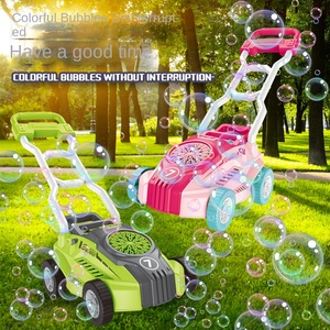 New Large Automatic Light Bubble Machine Hand-Operated Electric <strong>Lawn</strong> <strong>Mower</strong> <strong>Toy</strong> Made of Durable Plastic - Product Image 5
