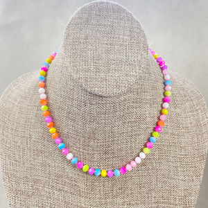 INS Style gros Beachy vacances lisse Rondelle coloré pierres précieuses perles colliers mode à la main première fête <span class=keywords><strong>des</strong></span> mères <span class=keywords><strong>bijoux</strong></span> - Product Image 6