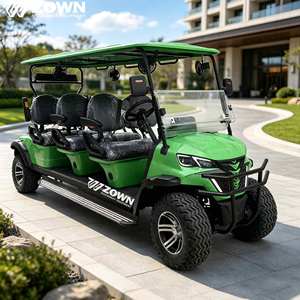 Carrito de golf eléctrico mini de bajo costo al por mayor, con parabrisas impermeable y luces LED, para clubes de golf y comunidades residenciales. - Product Image 1