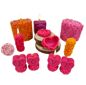 3D ซิลิโคนแม่พิมพ์แฮน<span class=keywords><strong>ด</strong></span>์เมดเทียนหอมระเหยสบู่ช็อคโกแลตรักกุหลาบของขวัญวันวาเลนไทน์ทำ - Product Image 1