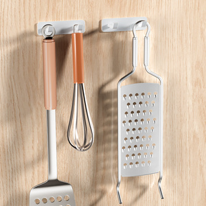 Crochets de support de cuisine en PVC adhésif fort modèles muraux à Double oreille <span class=keywords><strong>sans</strong></span> traces ventouses à roulement <span class=keywords><strong>mural</strong></span> - Product Image 4