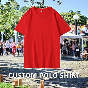 Polo ajusté personnalisé pour homme, manches courtes, col rond, tissu tissé, logo imprimé, décontracté, professionnel, uniforme vierge - Product Image 2