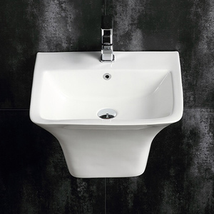 Y9078 évier suspendu au mur en céramique bassin <span class=keywords><strong>carré</strong></span> salle de bain suspendu lavabo monobloc - Product Image 4
