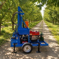 Foreuse hydraulique portable compacte pour puits d'eau, 200 m, diesel, machine de forage pour irrigation, 20-35 CV