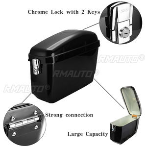 1 Paire de Sacoches Latérales Universelles 30L Noir/Blanc pour Moto, Valises Rigides pour Réservoir, Sacoche de Selle Cruiser pour Harley Honda - Product Image 2