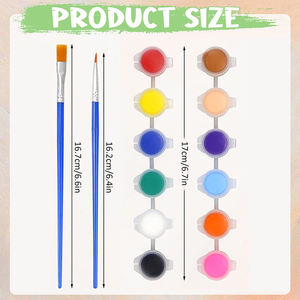 Peinture acrylique pour enfants en gros, non toxique, bon marché, mini 3 ml, 12 couleurs, pot <span class=keywords><strong>à</strong></span> bande, séchage rapide, soluble dans l'eau - Product Image 3