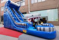 Château Gonflable Dernière Génération avec Toboggan, Château Gonflable Requin, Toboggan Aquatique Gonflable Géant à Vendre