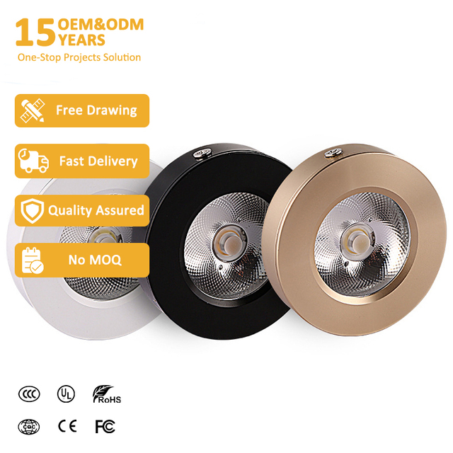 COB LED Puck Light 7W 10W 12W Ultra Thin Round Under Cabinet Light Kitchen Lamp Surface Mounted Sensor Modern Downlight