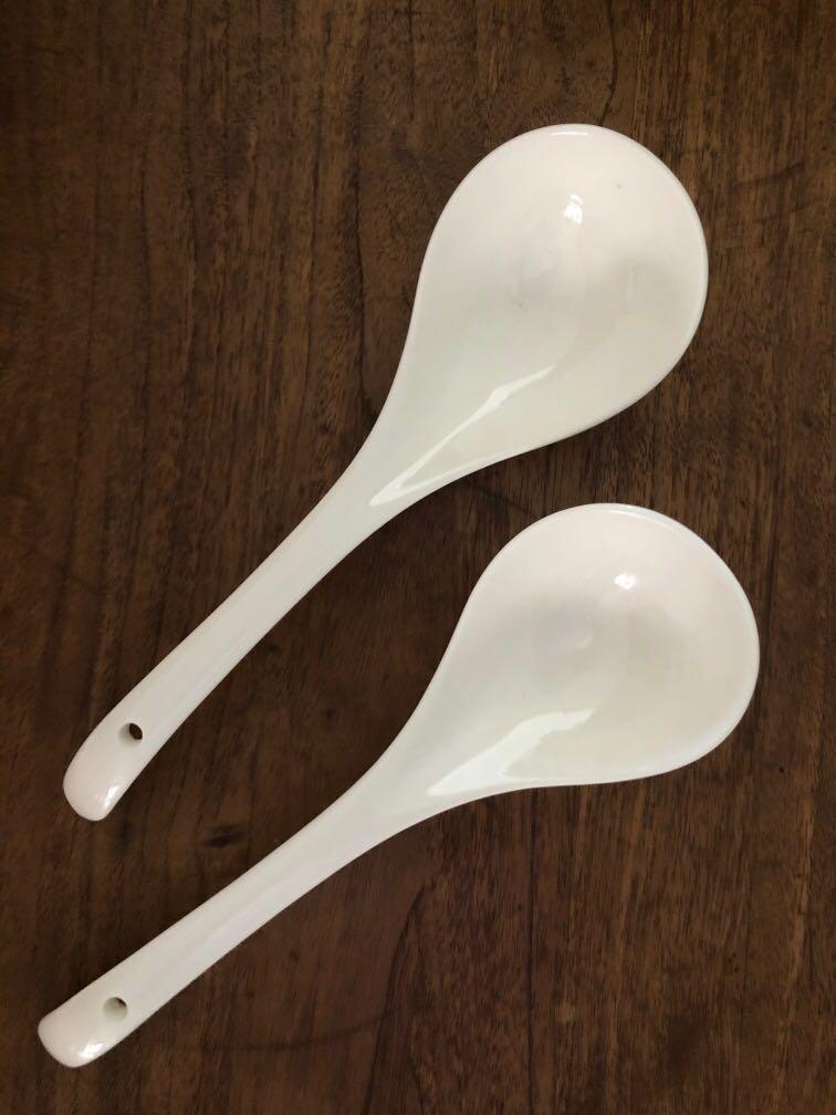 Louche En Céramique Blanche – Long Manche, Idéale Pour Soupes, Porridge Et Sauces