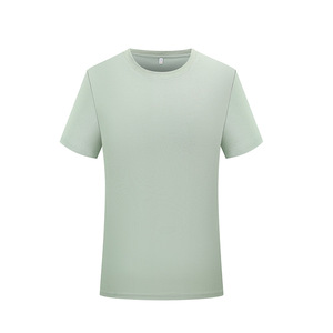 Camiseta de Cuello Redondo, Algodón Fino, Uso Diario, Verde Claro, Personalizable con la Cultura Corporativa - Product Image 2