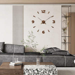 Thêm lớn 3D Tự làm đồng hồ treo tường hiện đại Thiết kế không khung với phong trào thạch anh tùy biến cho trang trí nội thất phong cách tối giản - Product Image 6