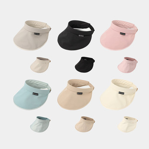Summer Cotton Wide-brimmed Solid-color <strong>Face</strong>-protecting UV-resistant Reversible Adjustable Bucket Hat for Women-lightweight - Product Image 1