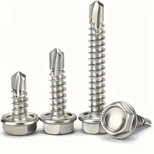 Stainless Steel Hexagon Head Tapping Screws 250pcs Metric Class 12.9 For Metal <b>Fastening</b> - Product Image 2