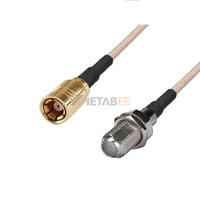 Cable Recto con Conector Hembra SMB a Conector Macho Tipo F UFL