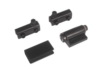 Ensemble complet de poignées à charnières pivotantes noires avec loquet magnétique tactile à ouverture par poussée pour porte simple en verre, en plastique OEM, pour appartement contemporain