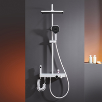 Prix usine couleur or avec poignée de pulvérisation ensemble de douche système de douche de salle de bain thermostatique