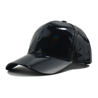 Gorra de Béisbol de Cuero PU Colorida para Hombre y Mujer, Gorra de Estilo Urbano con Visera Ajustable, Gorra de Motocicleta Impermeable para Uso en Exteriores