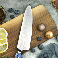 Ensemble de couteaux de cuisine Yang Jiang en acier Damas inoxydable avec manche en nacre