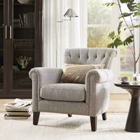 RH Amerikanischer Landhausstil Erwachsenen-Rattansessel, Casual Sofa-Sessel aus Massivholz, Anpassbarer Drehsessel mit Schwammfüllung für Wohnzimmer