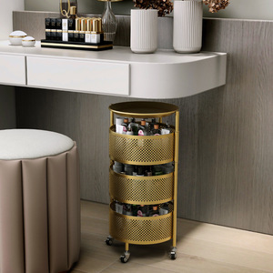Chariot de Salon de Maquillage Nouvelle Conception à 3 Niveaux, Chariot de Pédicure et Spa pour Salon de Manucure, Chariot de Beauté Doré avec Roues Verrouillables - Vente Chaude - Product Image 3