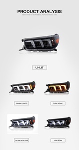 Funkywheel modificado LED luces de circulación diurna faro delantero para Toyota Hilux Revo Vigo 2015-2020 - Product Image 6