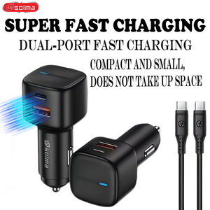 Cargador Rápido para Auto <span class=keywords><strong>Solma</strong></span> Wholesale PD 3.0 QC3.0 para Teléfonos Móviles Android, Relojes Inteligentes, Herramientas Eléctricas, OTP 12V-24V - Product Image 2