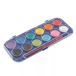 Juego de Pinturas de Acuarela Seguras, 12 Colores en <span class=keywords><strong>Caja</strong></span> de Plástico con Pincel, <span class=keywords><strong>para</strong></span> Niños Escolares, Regalo <span class=keywords><strong>para</strong></span> Dibujar - Product Image 4