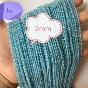 2mm di agata naturale perline sciolte Multi-stile rotondo taglio sfaccettato lucidato con foro dritto per accessori fai da te piccole perle - Product Image 4