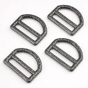 Accessories Bag 1" Metal Buckle Strap Slides Antique Nickel D Shape Buckle Slider Tri-Glide 25mm Metal D Ring Buckle with Bar