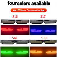 Lampe LED Devil's Eye pour voiture Modèle S Lumière clignotante du diable Feux de pare-brise avant et arrière Panneau matriciel Clignotant dynamique USB