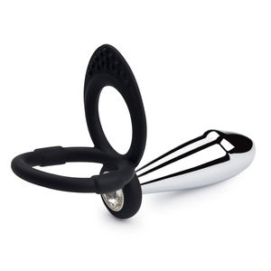 Consolador con tapón Anal para hombre, Juguetes sexuales con anillo de silicona y joyería, de aleación de aluminio - Product Image 6