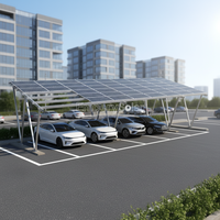 Support de montage de panneau solaire Empery Solar 720W en acier au carbone pour toit de voiture - 5 poteaux, résistance au vent 60 m/s, garantie 20 ans et plus