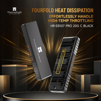 Thermalright HR-EB107 Pro 20Gbps USB C NVMe Enclosure & Reader Outil-Free M.2 PCIe SSD Case pour 2230-2280