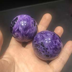 Sphère de charoïte en quartz naturel, cristal poli, diamant violet, cadeau de guérison - Product Image 5