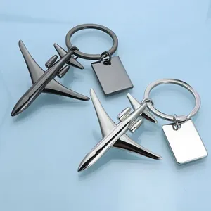 Portachiavi Creativo Personalizzato con Modello 3D di Aereo, Ciondolo <span class=keywords><strong>Regalo</strong></span> <span class=keywords><strong>per</strong></span> Aviazione, Souvenir Promozionale Inciso - Product Image 1