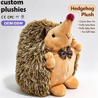 Peluche hérisson adorable personnalisée OEM avec nœud papillon en forme de cœur pour les amoureux