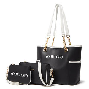 女包时尚女包奢华单肩斜挎包3件套时尚品牌女包 - Product Image 1