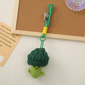Porte-clés en crochet en <span class=keywords><strong>laine</strong></span> tissée <span class=keywords><strong>à</strong></span> la main, petit pendentif végétal en peluche, porte-clés mignon - Product Image 3