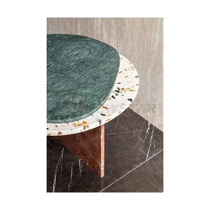 Tavolino da Caffè in Marmo Naturale Colorato di Design Moderno Newstar, Personalizzabile, per Arredamento Soggiorno - Product Image 4