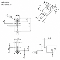 Capteur photoélectrique à fente haute vitesse DS-UHF81, temps de réponse de 1 ms, alimentation 5-24 V, indicateur LED, IP65, NPN/PNP, utilisation extérieure, conception robuste
