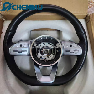Volante de Cuero Completo de Fábrica para Mercedes-Benz <span class=keywords><strong>AMG</strong></span> 2015 Clase E 2019 W213 <span class=keywords><strong>AMG</strong></span> C E <span class=keywords><strong>S</strong></span> G-Class W204 W167 Gla <span class=keywords><strong>45</strong></span> - Product Image 1