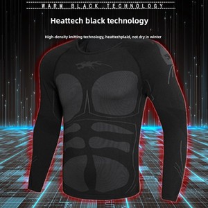Set di Intimo <span class=keywords><strong>Termico</strong></span> per Sport all'Aperto, Altamente Elastico, Traspirante, Funzionale, Aderente, con Blocchi di Colore - Product Image 3